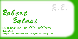 robert balasi business card
